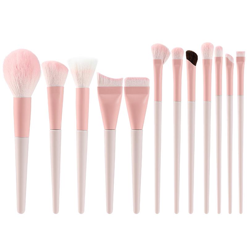 Soft Bristle Makeup Brush Set: Powder, Eyeshadow, and Blush Brushes