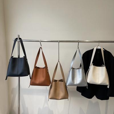 Retro forensen oksel tas met grote capaciteit dames nieuwe lente en zomer mode crossbody bucket tas schoudertas