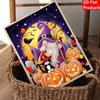 Halloween Pearl Painting Art Full Pearl Gnome Pumpkin Cat Witch Hat Handmade Diy Home Decorations