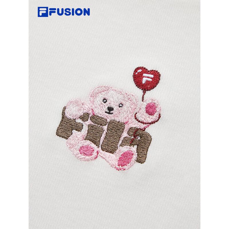 FILA FUSION Women's Slim-fit Knitted Short Sleeve T-Shirt