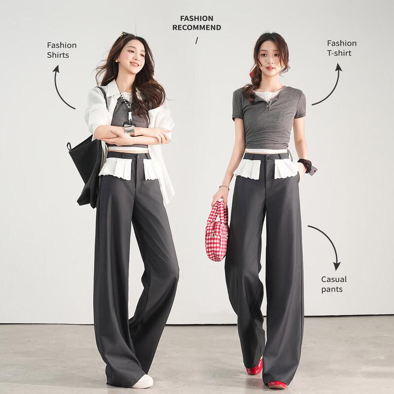 Bailuyu Contrast Patchwork Casual Summer Pants M