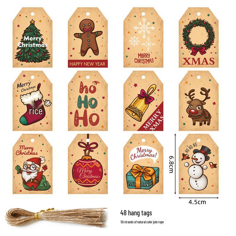 Etichette Regalo di Natale Transfrontaliere & Pendenti per Albero