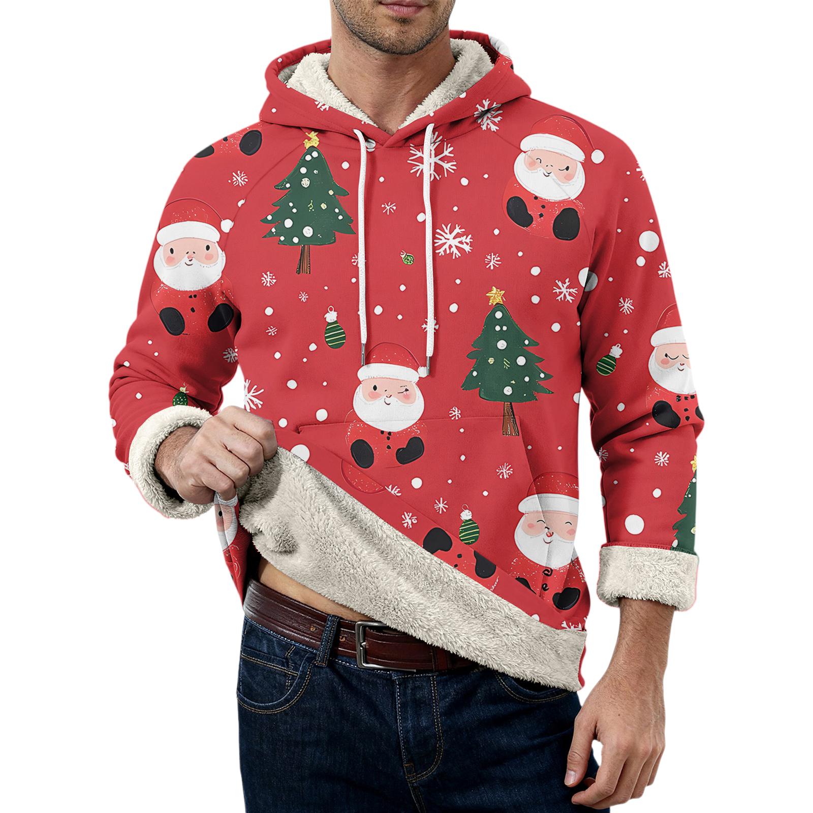 

Мужская повседневная флисовая толстовка с длинным рукавом и карманами XXXL