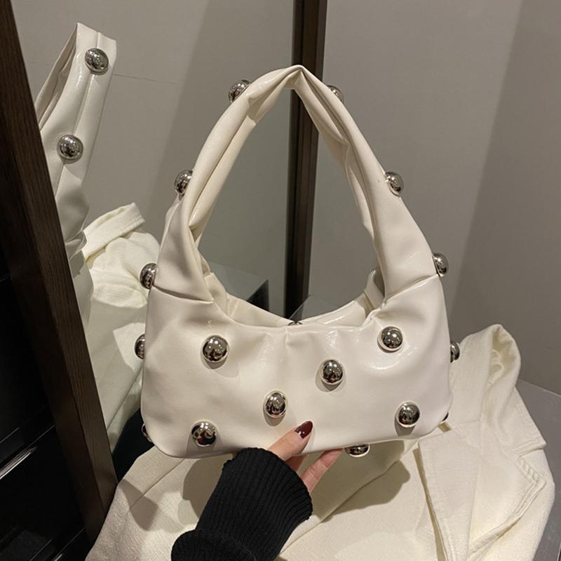 Personalized Pu Rivet Shoulder Bags Solid Color Crossbody Bag High-End Women Handbag Luxury Brand Satchel Small Tote Bag
