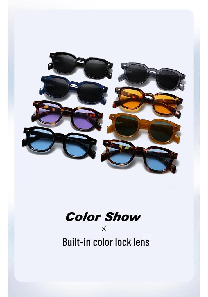 Square Frame Retro Street Style Sunglasses - Trendy Personality Driving Glasses