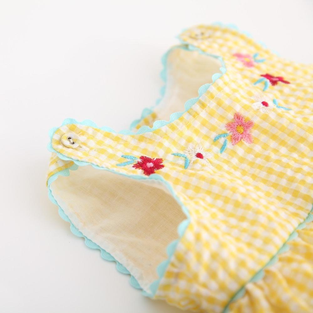 Vestito estivo da bambina con ricamo di anatra, senza maniche, stile principessa, abbigliamento per toddler