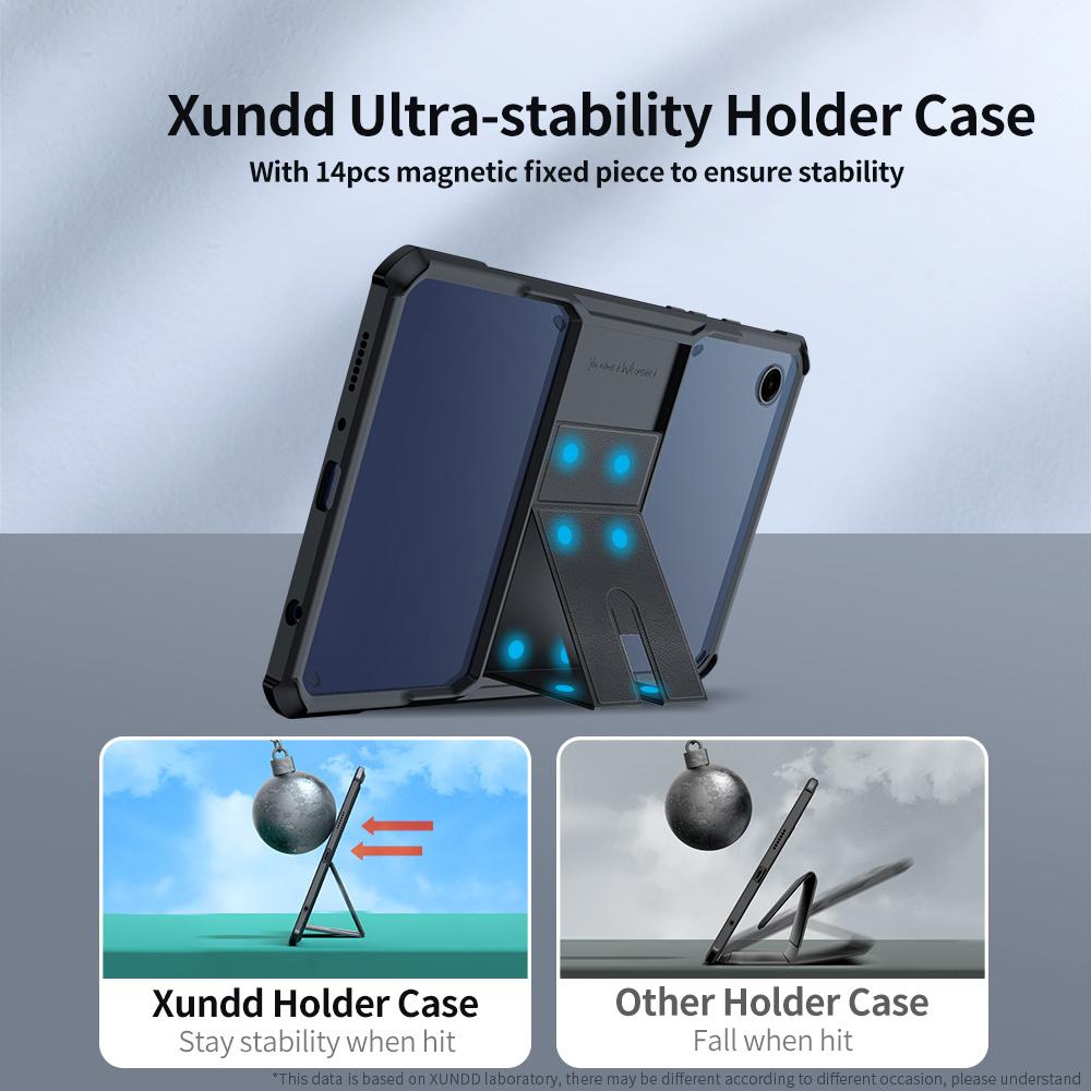 XUNDD For Samsung Galaxy Tab A9 Case Reinforced Corners Kickstand TPU+PC Tablet Cover