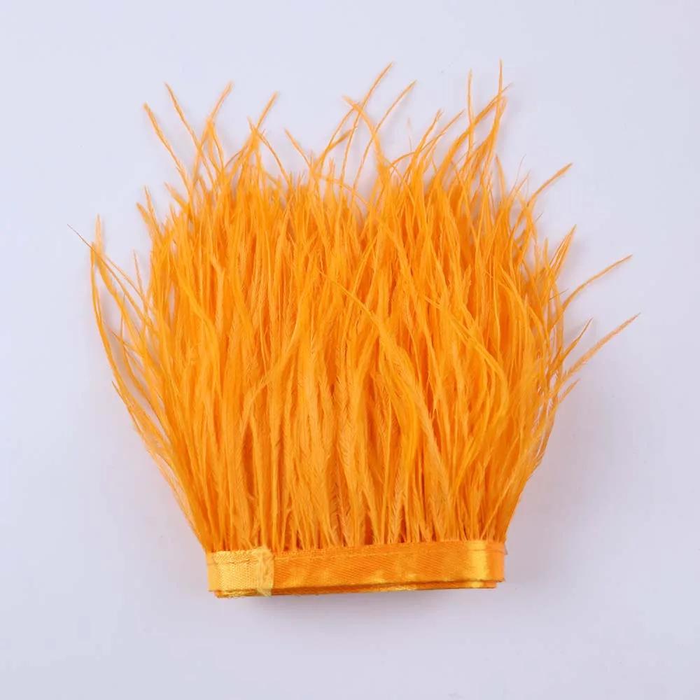 Feather53 Color Ostrich Feather Trim Ribbon 10-15cm 1M for Crafts Wedding Dresses Carnival Costume Home Decoration Sewing Accessories