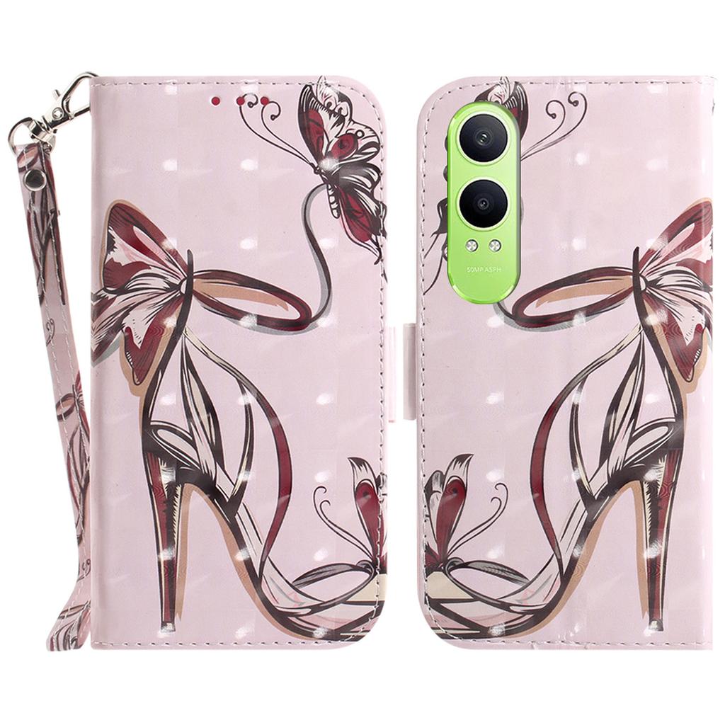 For OnePlus Nord CE4 Lite 5G/Oppo K12x 5G (China) Wallet Case 3D Pattern Print Leather Phone Cover