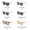 Luxury Cat Eye Sunglasses Woman Brand Designer Vintage Black Sun Glasses for Fashion Big Square Frame Female UV400 Oculos De Sol