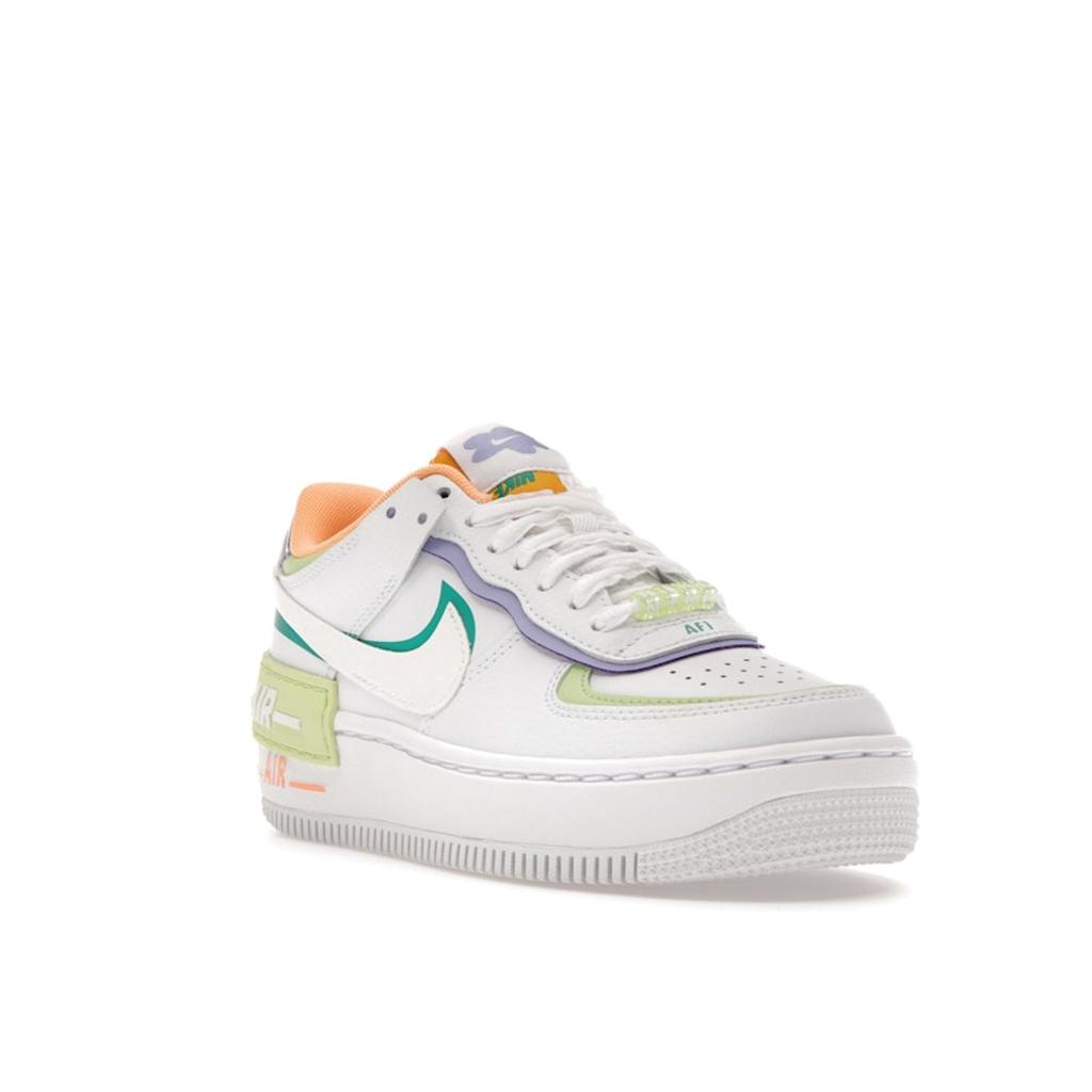 Nike Air Force 1 Shadow Weiß Mehrfarbig Damen Sneakers Pfirsich-Creme DX3718-100