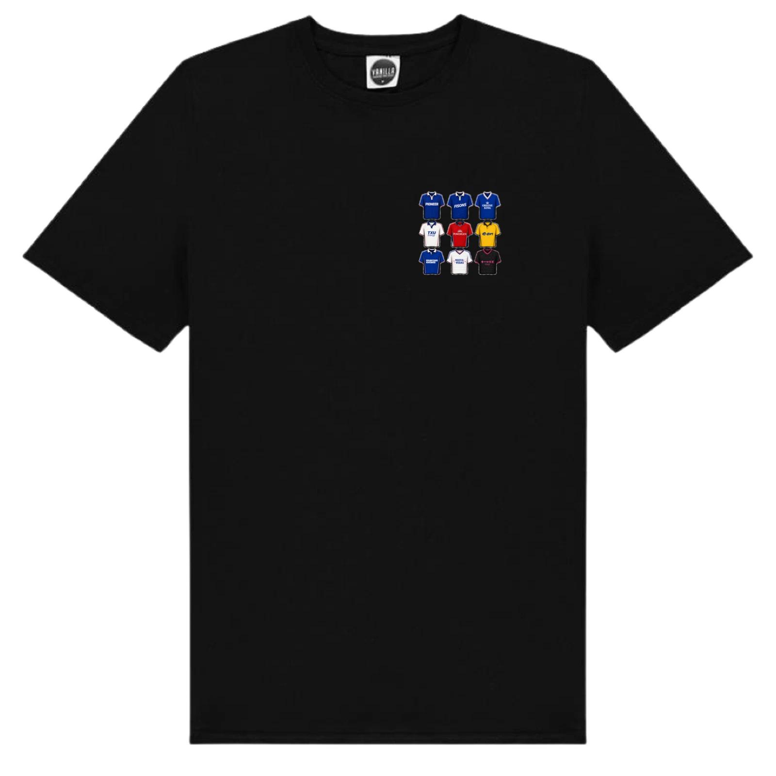 Ipswich Town FC T-Shirt Old Shirts Style Mix Home/AwayShirt ITFC Birthday Gift 3XL