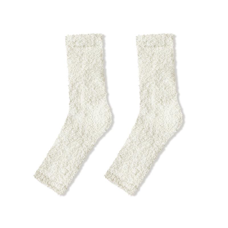 Women's Coral Fleece Knee Pads: Warm, Thickened Over-the-Knee Leg Warmers for Autumn and Winter.