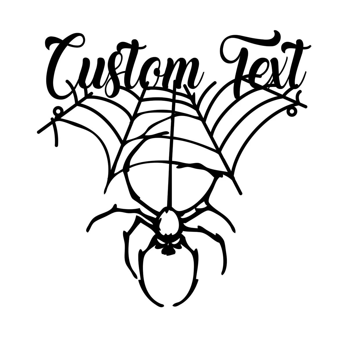 

Metal Spider Wall Art, Halloween Home Decor, Gothic Metal Sign, Spider Web Ornament, Vintage Tin Sign чёрный