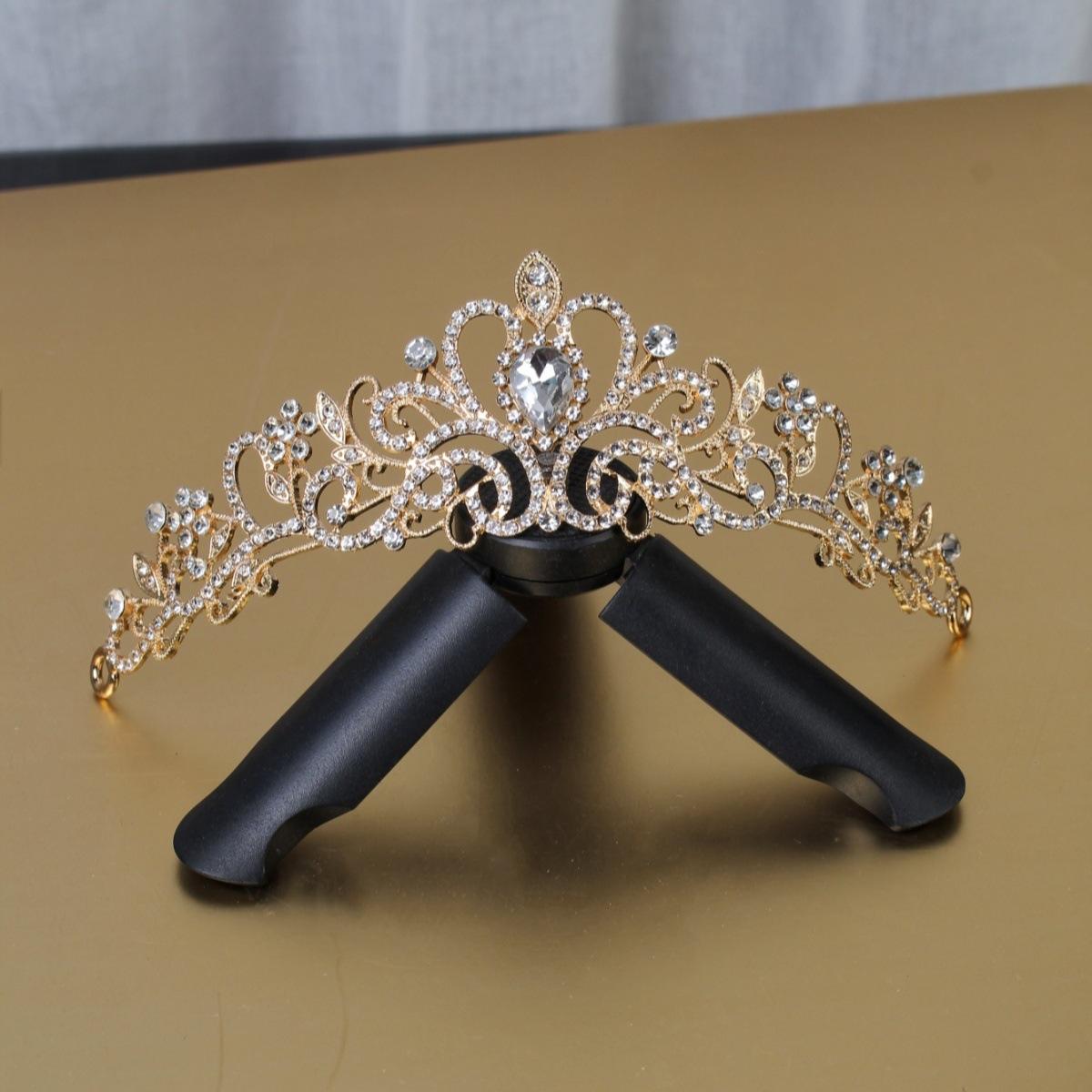 

Свадебная тиара, большая корона, свадебные аксессуары, аксессуары для волос, ободок со стразами, свадебные аксессуары