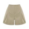 TVIEW Pintuck Roll-Up Elastic Waist Pants_V6A-Cpt016