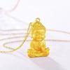 Elegant Gold Tathagata Buddha Necklace: O-Chain Design for Women, Exquisite Chinese Style.