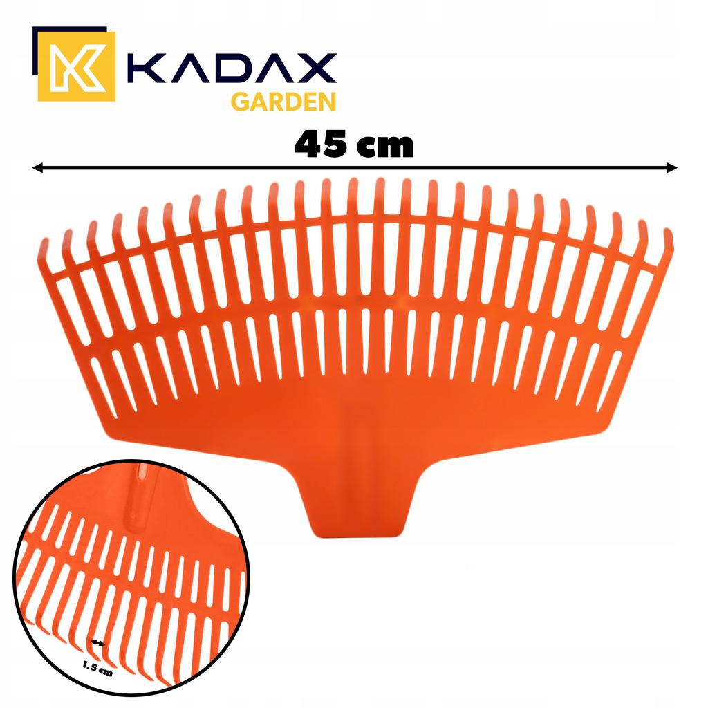 KADAX Kada Grabie Plastikowe Ogrodowe Do Liści Pazurki Bez Trzonka Pomarańczowe