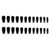Long Black Cat Eye Crystal Press-on Nails with Whitening Effect