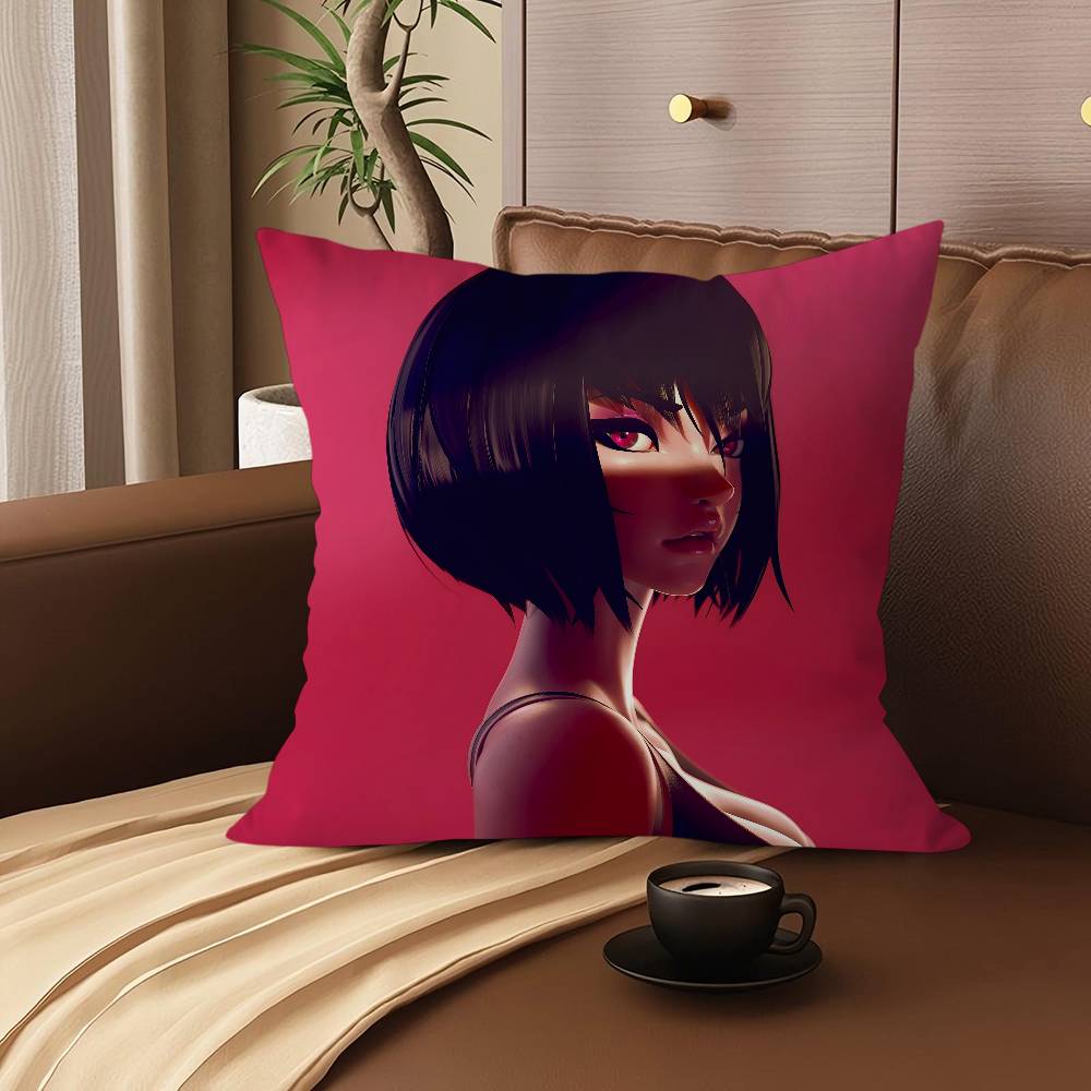 G-Ghost In The Shell Cartoon Animation Pillow Gift Home Office Decoration Bedroom Sofa Car Cushion Cover Case 45x45