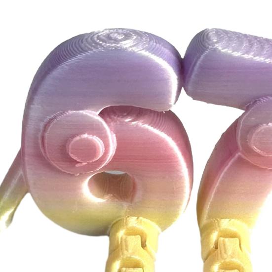 3D Printed 67 Number Figurine Articulated Flexible 67 Character Figure with Movable Joints