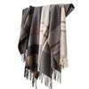 High-end Scarf, Versatile for Men and Women, Thickened Autumn and Winter New Plaid Splicing Warm Scarf Imitation Cashmere Couple