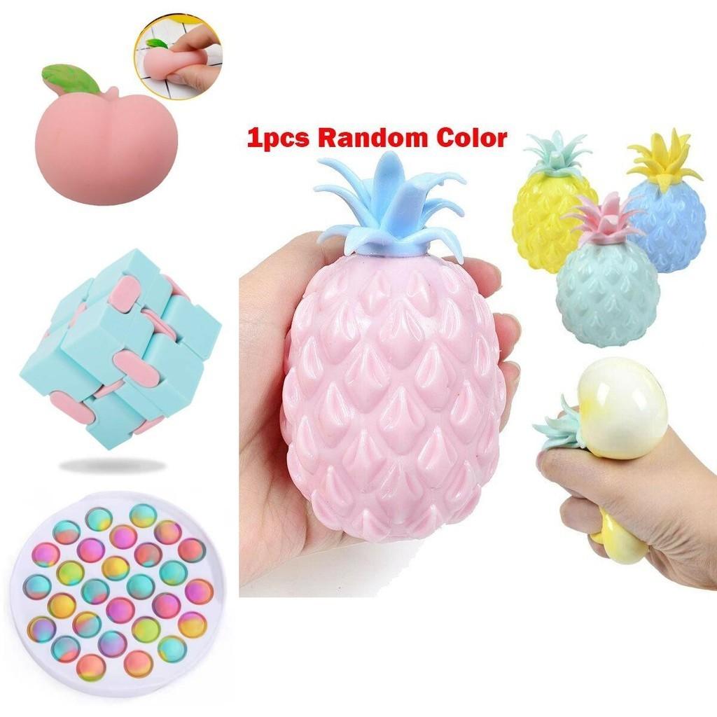 Colorful Fidget Toys Set Featuring Infinity Cube And Simple Dimple Stress Relief Tools