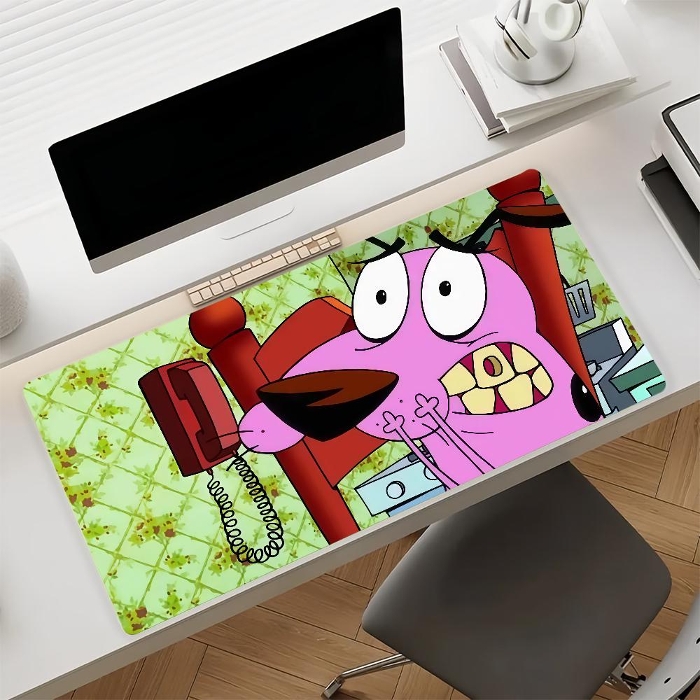 CCourageThe CCowardly Dog Mouse Pad Nonslip Rubber Computer Mat Gamer Balance Decoracion Deskmat Laptop Office Large