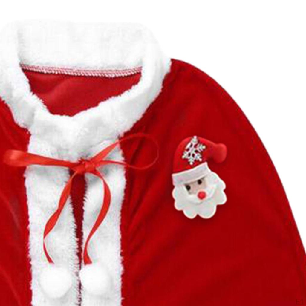 Kids Christmas Cloak Costume Children Cape Xmas Shawl for Masquerade Party Supplies