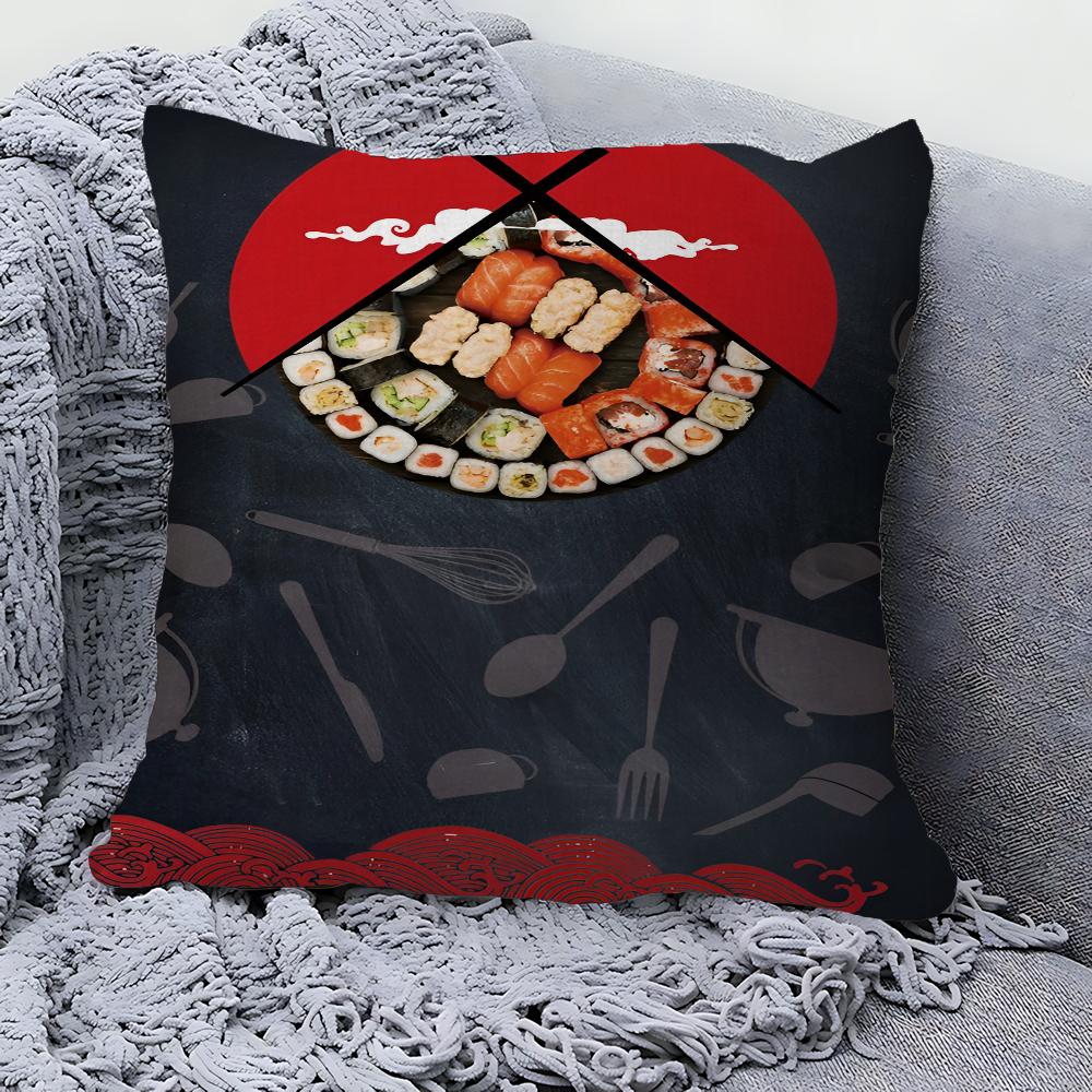Japanese Delicious Sushi Pillowcases Home Bedding Decorative Pillow Cover Wedding Super Soft Pillow Case
