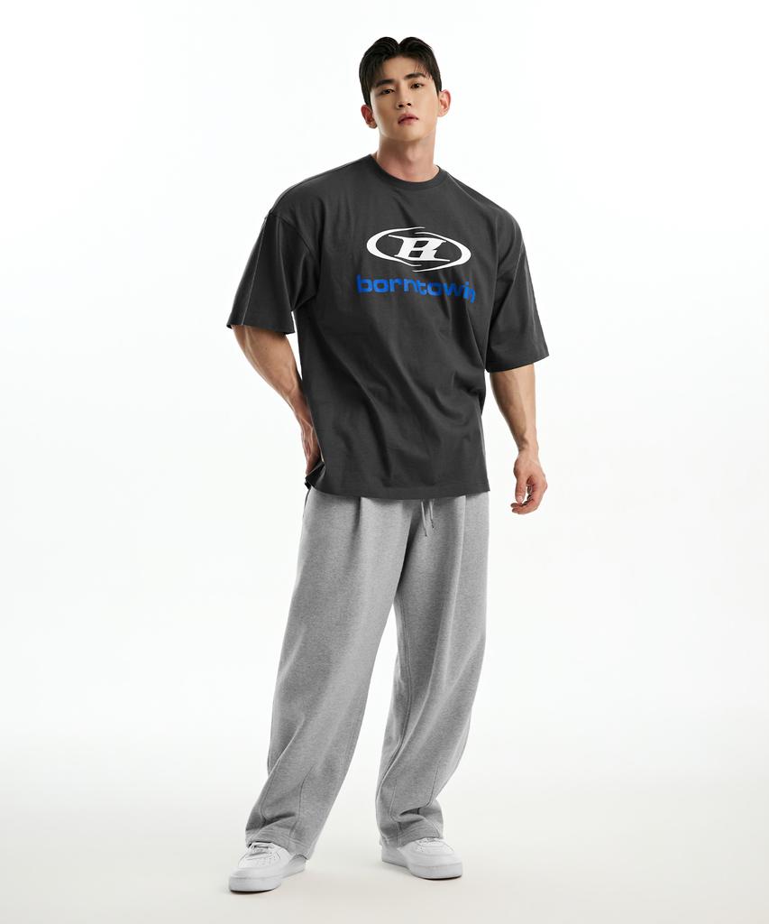 BORN TO WIN Symbol B Logo T-Shirts [Charcoal]