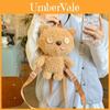 Cute Bear Plush Backpack For Casual Travel Girls Boys With Cartoon Design