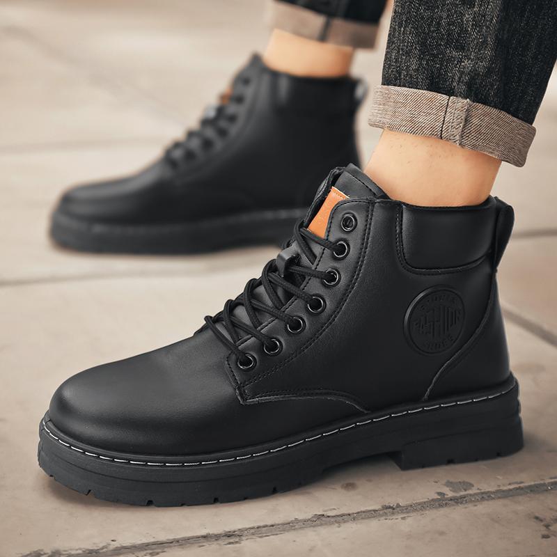 New Large-sized Men's Riding Boots,casual Fashionable Men's Casual Sports Shoes Outdoor Men's Chelsea Boots Casual Sneakers