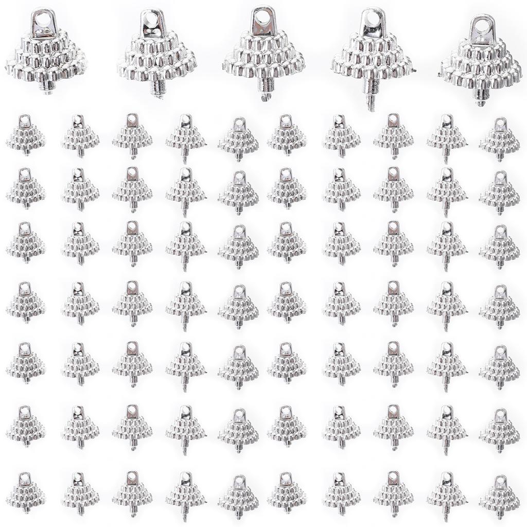 1 Set Of Christmas Ball Caps Replacement Ball Pendant Caps Diy Hanging Balls Fittings Decorative Tree Pendant Diy Props Xmas
