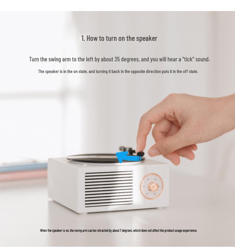 Retro Atomic Bluetooth Vinyl Record Player & Speaker - TikTok Style Gift