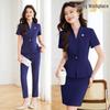 Women's Short Sleeve Black Blazer & Skirt Suit Set - Summer 2024 High-End Professional Workwear