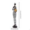 African Woman Figurine Ethnic Statue with Bowl Decorative