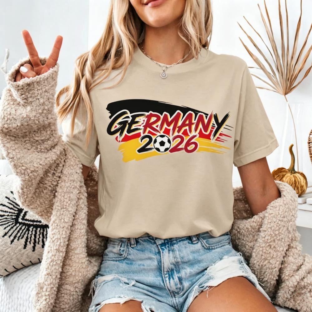 

GerUnisexy 2026 Soccer Shirt GerUnisex Football Fan Shirt Soccer Party Supplies Casual Daily Wear Unisex Women Fashion Summer Cotton Tops 4XL
