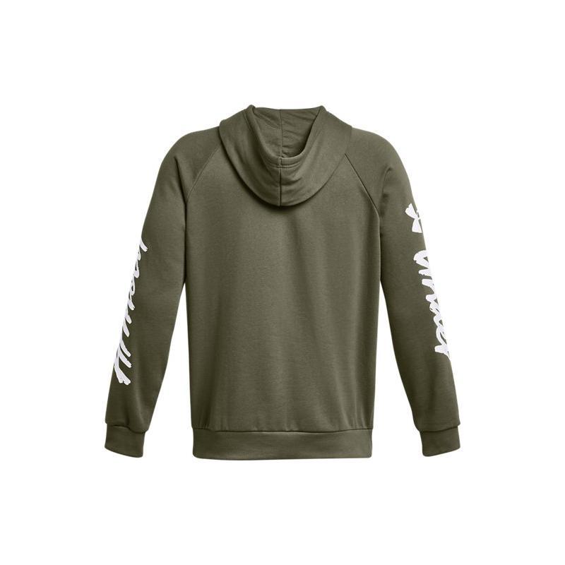 Under Armour Rival Sweatshirts Men's Green Hooded Thickened Regular 1379760-390