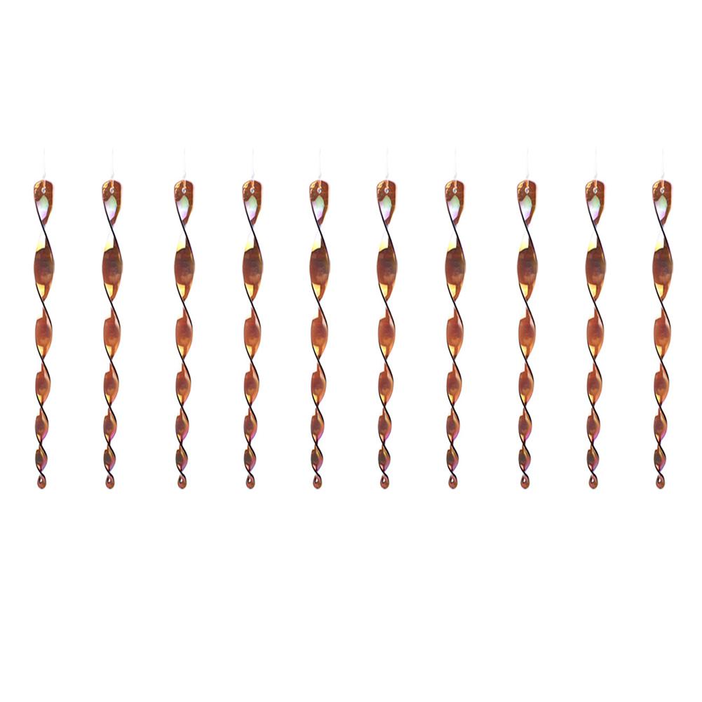 

10Pcs Spiral Rotating Rod Reflective Wind Deterrent Control Device Agricultural Scare Bird Garden Supplies Regular Color коричневый