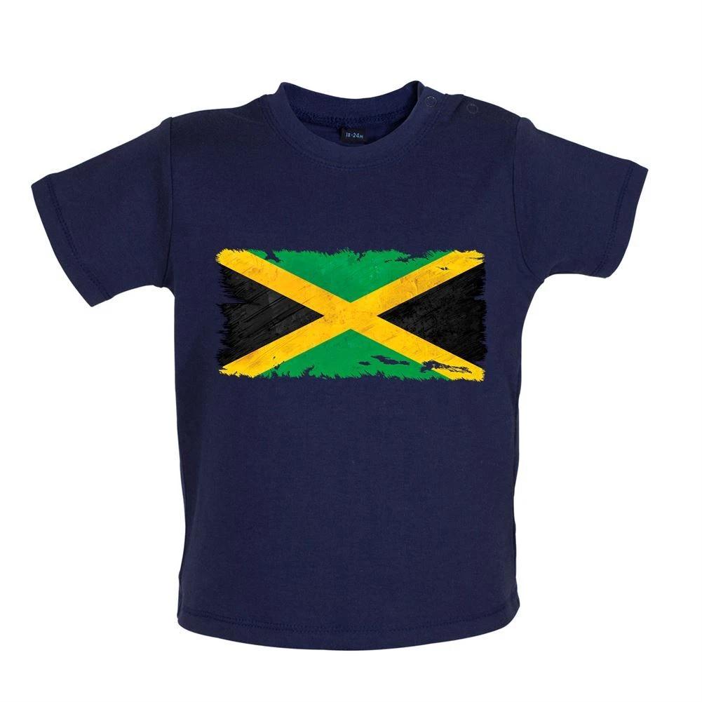 Jamaica Grunge Style Flag - Baby Kids Boys Girls Unisex T-Shirt / Babygrow - Jamaican Love Kingston 150