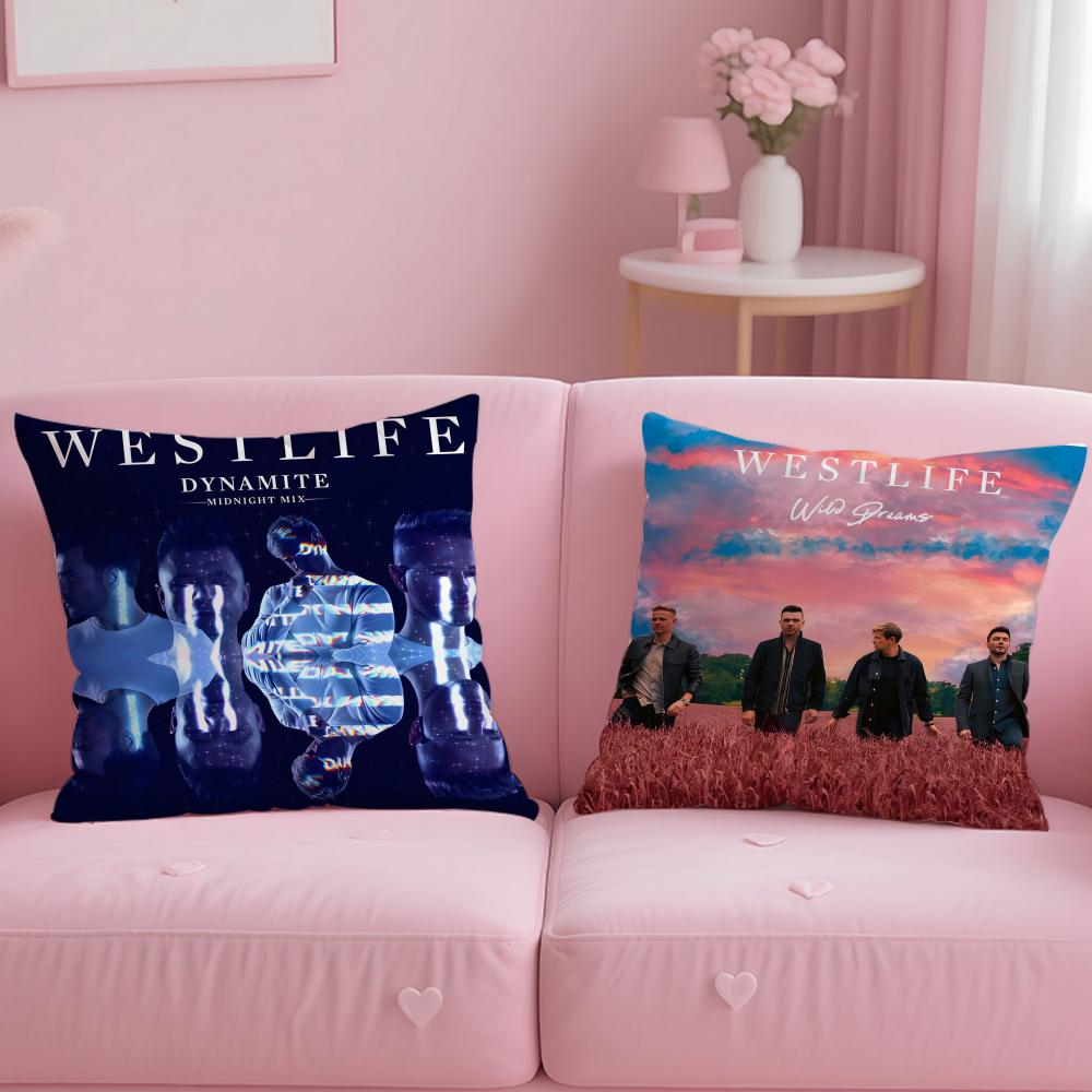 W-Westlifes Hot Band Cushion Cover Comfortable Reversible Pillow Cover Ideal For Car Sofa Bedroom & Beyond