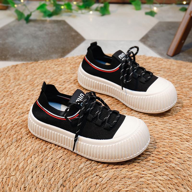 Женские повседневные вязаные кроссовки на массивной платформе — фото 6