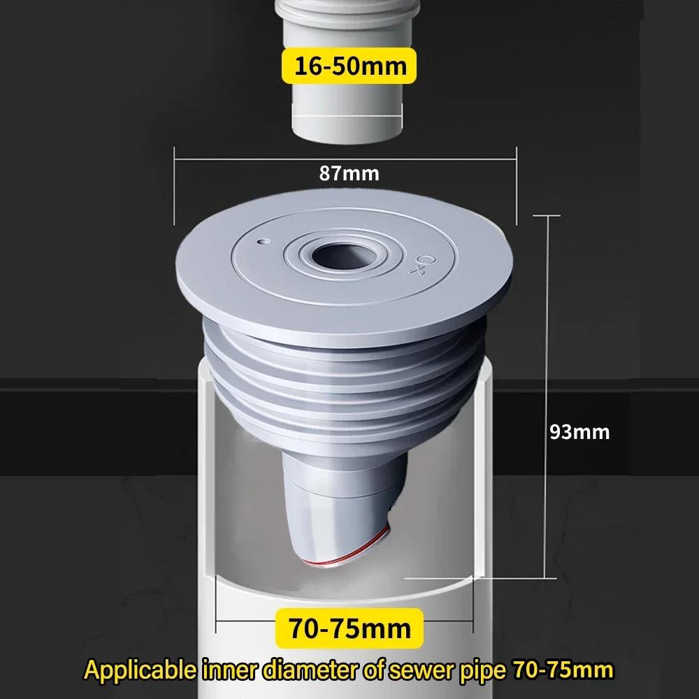 Wasserstop Bodenablauf Duschstopper Badezimmerzubehör 35-75mm Silikonabläufe Spülbeckenstöpsel Abwasserrohr Dichtungsring