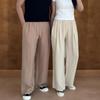 New Arrivals Open Run Unisex Summer Semi Wide Banding Pants Double Pin Tuck