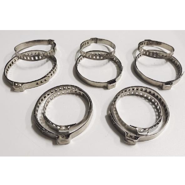 10 Pcs Universal Adjustable Axle CV Joint Boot Crimp Clamps Big & Small Kits