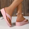 Fashion Summer Women's Flip Flops Light Non Slip Wedge Slippers Women's Sandals Fashion Shoes for Women Thick Bottom Casual Slides Mujer