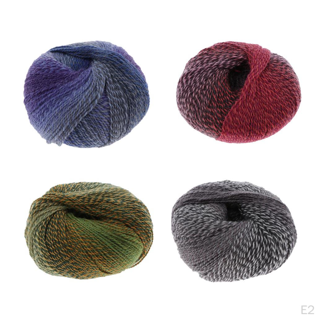 Hand-woven Rainbow Colorful Crochet Wool Blend Yarn Knitting for Felting, Wet