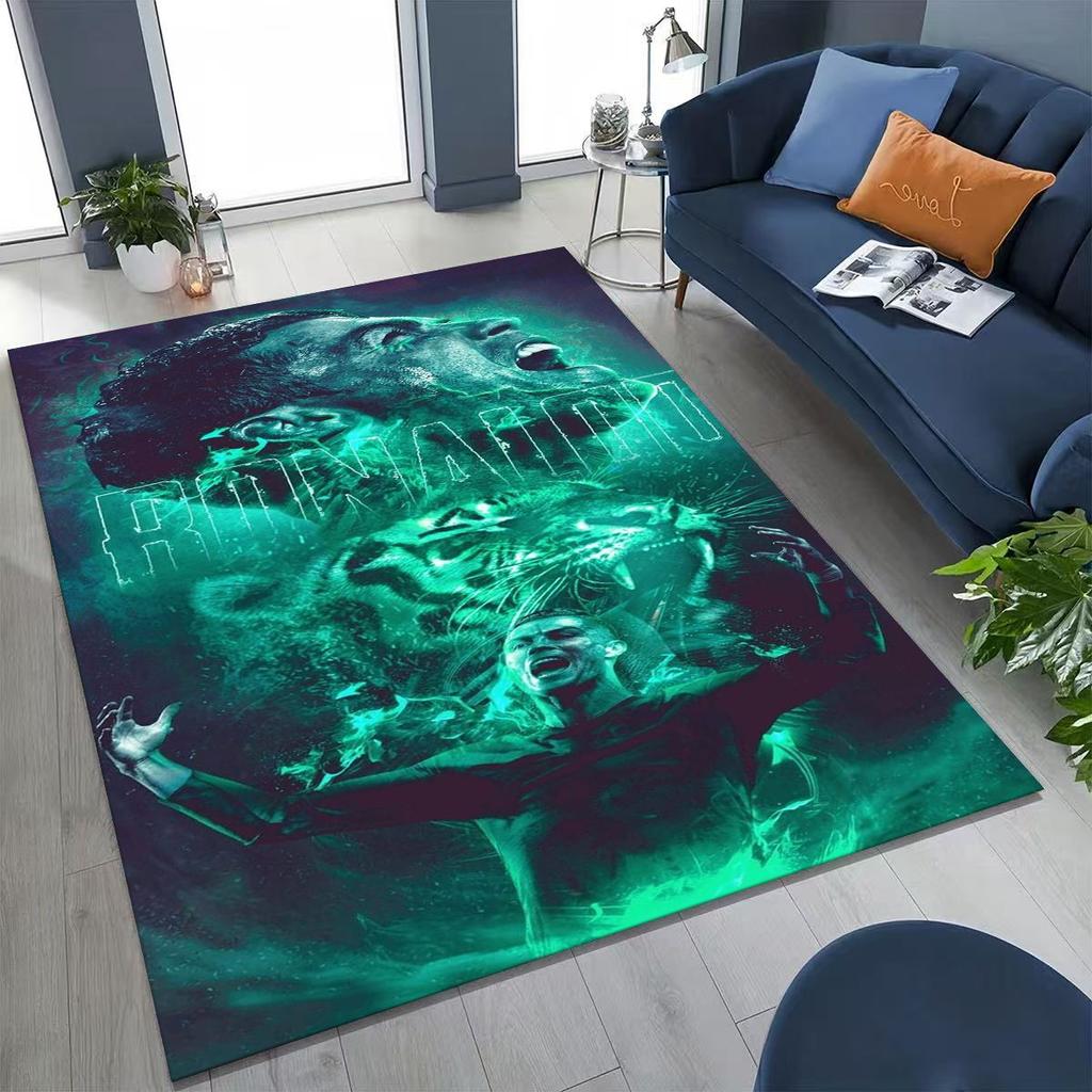 3D Goat Football Star R-Ronaldo Cartoon Art Carpet Rug for Bedroom Living Room Sofa Home Doormat Decor,Large Non-slip Floor Mat