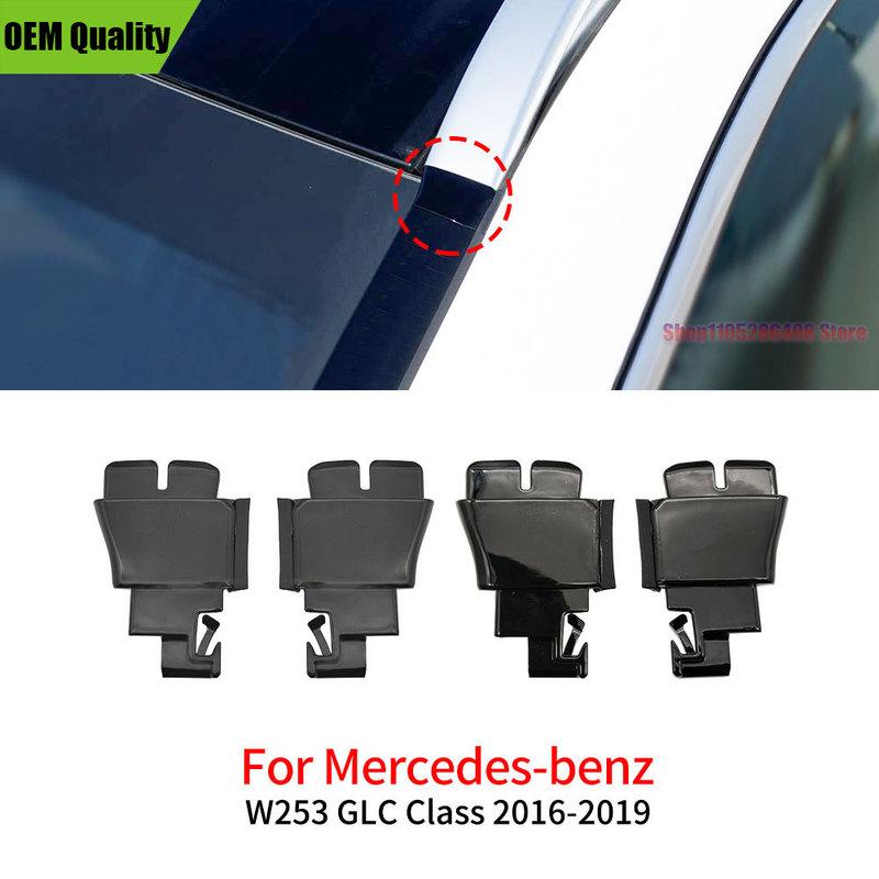For Benz GLC Class 2016- GLC300 For Mercedes W253 Car Left Right Roof Rail Molding Trim Roof Running Water Cover Plate Plug